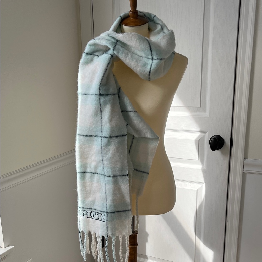 NWT PINK Victoria's Secret Plaid Scarf